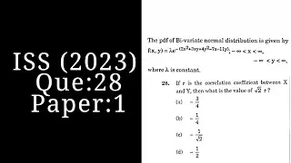 Que:28 || Paper:1(2023) || (set:A) || ISS Study