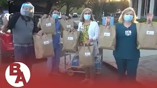 Filipino Food Movement delivers meals to frontliners on the night shift at Seton Medical Center