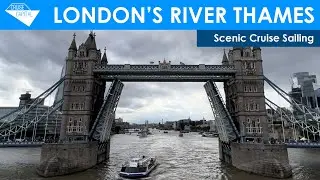 Sailing the River Thames on a cruise ship