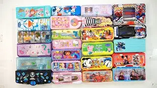 cute unicorn stationery collection ❤️ geometry, hello kitty, sharpener, pencil box, eraser, unicorn 