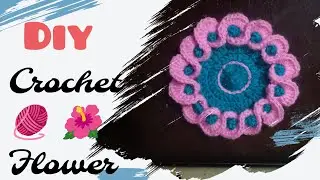 Knitting a beautiful Flower from YARN! Easy DIY Craft Tutorial