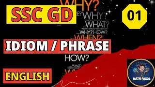SSC GD ENGLISH CLASS // MOST IMPORTANT IDIOMS AND PHRASES // English class in bengali