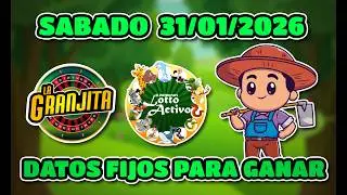 ✅ DATOS DE LOTTO ACTIVO Y LA GRANJITA  PARA HOY  31/01/2026  - Tus Datos Fijos 🎯
