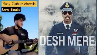 Desh Mere - Guitar Cover & Lesson || Easy Low Scale Open Chords #170