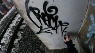 Trainline Winter Graffiti. Domino + Lider cans. Knic Adventures #19