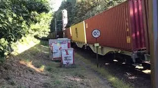 E186 206 Medway Traxx Locomotive With Neuss Shuttle Container Train at Venlo the Netherlands 6.9.22🚂