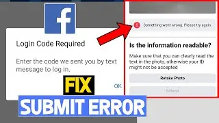 Facebook Login Code Required Submit Error Fix | Login Code Unlock Submit Problem 2021