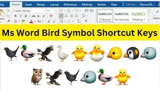 Bird Symbol Shortcut Keys In Microsoft Word (हिन्दी)