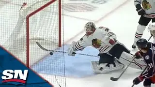 Alex Stalock Makes Unbelievable Paddle Save To Rob Johnny Gaudreau