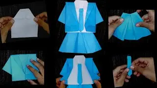 How to make Origami Girl's School Uniform - Paper Craft School Uniform for girls.