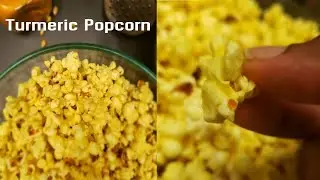 Turmeric popcorn recipe in pressure cooker | Popcorn with kernels in pressure cooker(easy & instant)