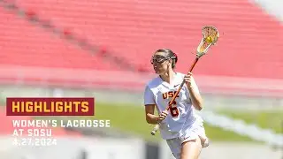 Women's Lacrosse - USC 21, SDSU 9: Highlights (4/27/24)