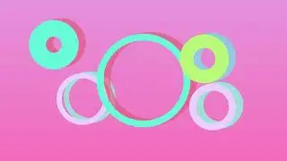 Candy Colour Circle Burst Animated Video Background. Groovy Circles Background. Pink Background.