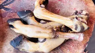 FRESH GOAT LEGS CUTTING SKILLS !! FRESH MUTTON SHOP HYDERABAD VLOG !! MAHESH MEAT CUTS !!