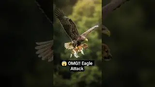 How did the dog manage to save itself from the eagle's attack? #savelife #dog #dogshorts #eagles