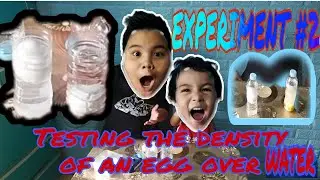 TESTING THE DENSITY OF AN EGG OVER WATER | EXPERIMENT #2|
