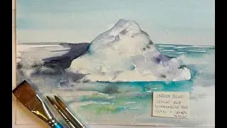 Akvarelkursus. Isbjerget. S&aring;dan maler du detaljer.