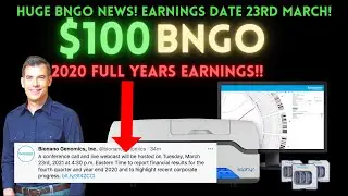 HUGE NEWS!! BNGO EARNINGS DATE REVEALED   bngo stock bngo news