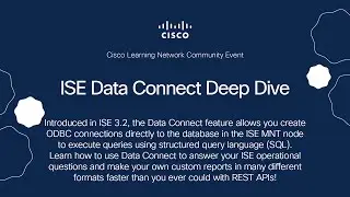 ISE Data Connect Deep Dive