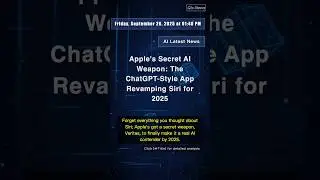 🧐👉 Apple's Secret AI Weapon: The ChatGPT-Style App Revamping Siri for 2025 #QixNewsAI