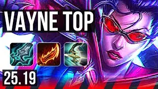 VAYNE vs VOLIBEAR (TOP) | Quadra, 6 solo kills, Legendary, 19/3/2 | EUW Diamond | 25.19