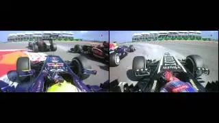 Webber and Grosjean - Austin Texas USA 2013 Dual Onboard Replay