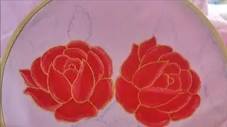 ROSE🌹 painting🎨 on Fabric for 