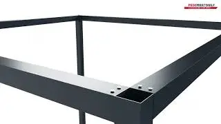 Carport Aluminium Toit Plat Avec Débords 6 X 4 M