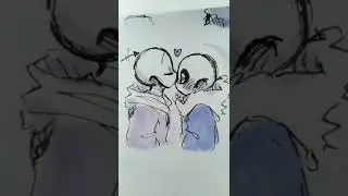 Classic sans kiss on the forehead Red sans 😘