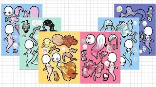 ( 🌸 DIY Paper 🌸 ) Sanrio Mermaid Fashion Stickers | Cute DIY Sticker Book ASMR
