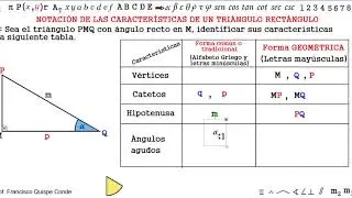 01A TRIGONOMETRÍA NOTACIÓN DE UN TRIÁNGULO RECTÁNGULO