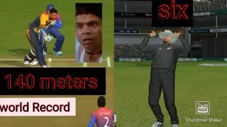 140 meters six, world Record in RCC22#cricketindia #Real cricket 22 #icc #india #Srilanka#Nepal