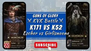 Guns of Glory KVK Battle (Escher . k171 vs Girlisnoone k52) #shorts