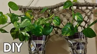 Low Cost Hanging Plant Holder DIY | Rope Hanging Planter | Handmade Home Decor