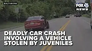 Deadly crash involving stolen car captured on video; three juveniles still on the loose