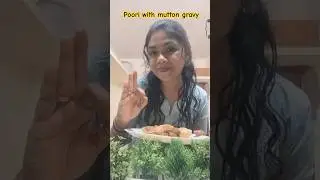 poori with mutton gravy #muttongravyrecipe #muttoncurry #poori #muttongravy #food #cookingshorts