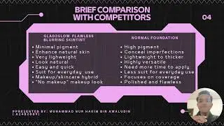 USP & SWOT ANALYSIS GLAD2GLOW FLAWLESS BLURRING SKIN TINT PRESENTATION