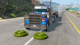 Cars Vs Contact Mine #1― BeamNG.drive Crashes