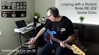 Boss Roland RE-202 Space Echo в режиме длительной задержки (6 секунд задержки) &mdash; циклическое воспроизведение звука на бас-гитаре
