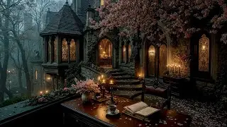 You're Reading Nook at the Silent Gothic Balcony | Dark Academia Ambience & Spring Melancholy