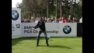 David Howell Driver Golf Swing (face-on view) - BMW PGA Championship, May 2015.