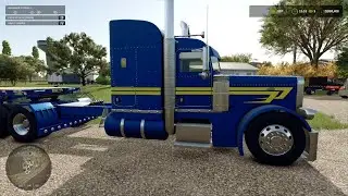 Farming Simulator 25 customize Peterbilt 379 with customize flatbed trailer
