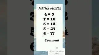 Maths Puzzle #maths #puzzle #puzzletime #viral #viralshort #viralvideo #mathspuzzle