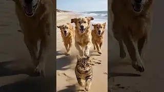 Kindness Beyond Species.A stranded dolphin,cat and dog help it back to sea. #dolphin #animalrescue