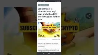$50K Bitcoin is 'ultimate bear trap' says analyst as BTC price struggles for key level #shorts #BTC