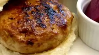 Turkey Burger Stuffed With Cheese, Onion and Jalapeno