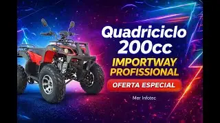 Quadriciclo 200cc ImportWay Vermelho com Partida El&eacute;trica Freios Potentes Aro 10 Retrovisores