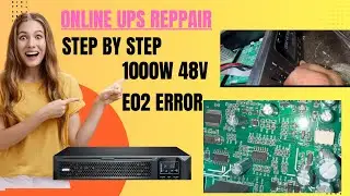 ups repair E02 error #online ups reapir 48 volt #ups mosfet change process #chinese ups repair 1000w