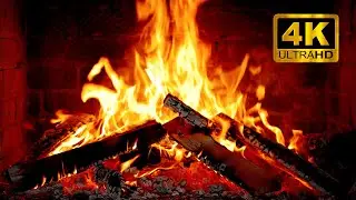 🔥 Волшебный зимний камин 4K UHD &bull; Потрескивание огня &bull; Уютная атмосфера