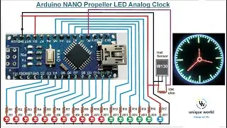 how to make Propeller LED Pendulum Clock, using Arduino NANO,